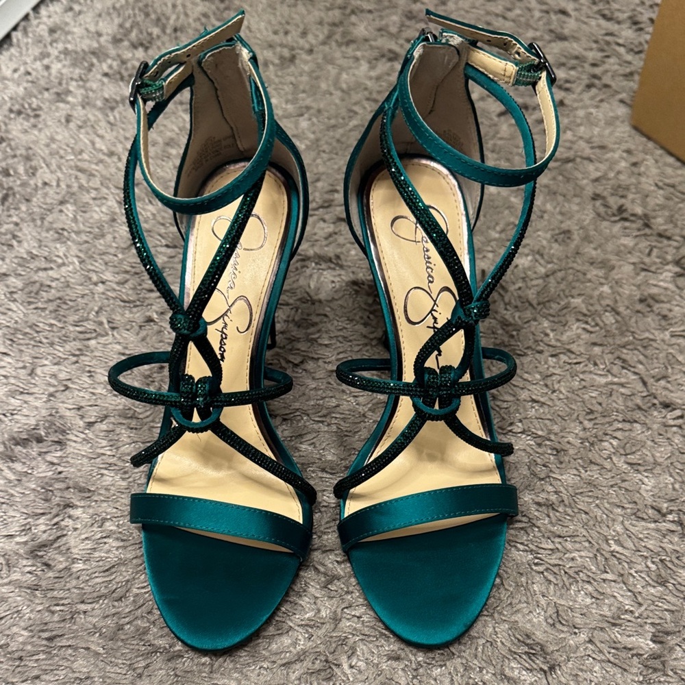 Jessica Simpson Teal Strappy Heels